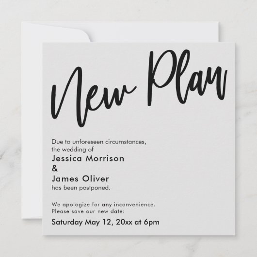 Wanneer we kunnen knuffelen grijs uitgestelde brui kaart (Achterkant)