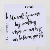 Wanneer we kunnen knuffelen lavendel uitgestelde b kaart (Voorkant / Achterkant)