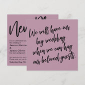 Wanneer we kunnen knuffelen Mauve uitgestelde brui Kaart (Voorkant / Achterkant)