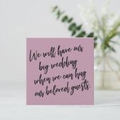 Wanneer we kunnen knuffelen Mauve uitgestelde brui Kaart (Staand voorkant)