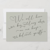 Wanneer we kunnen knuffelen uitgestelde bruiloft s kaart (Voorkant)