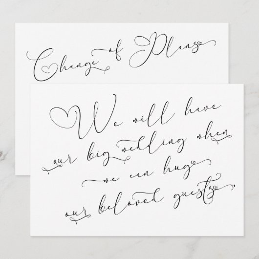 Wanneer we kunnen knuffelen uitgestelde bruiloft w kaart (Voorkant / Achterkant)