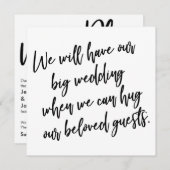 Wanneer we kunnen knuffelen witte uitgestelde brui kaart (Voorkant / Achterkant)