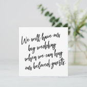 Wanneer we kunnen knuffelen witte uitgestelde brui kaart (Staand voorkant)