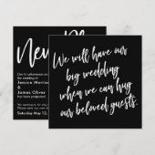 Wanneer we kunnen knuffelen zwart uitgestelde brui kaart (Voorkant / Achterkant)