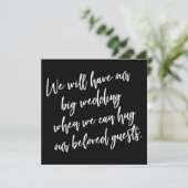 Wanneer we kunnen knuffelen zwart uitgestelde brui kaart (Staand voorkant)