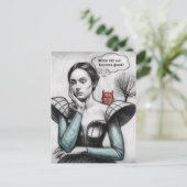 Wanneer werd het kwaad een goede vrouw die aan de  briefkaart (Staand voorkant)