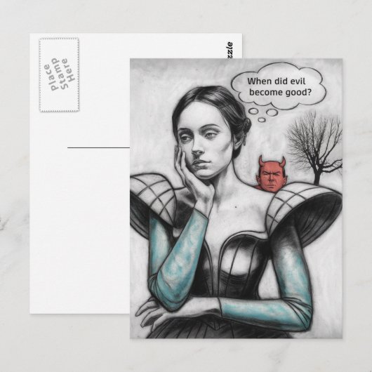 Wanneer werd het kwaad een goede vrouw die aan de  briefkaart (Voorkant / Achterkant)