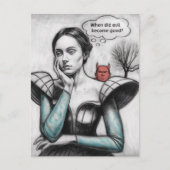 Wanneer werd het kwaad een goede vrouw die aan de  briefkaart (Voorkant)