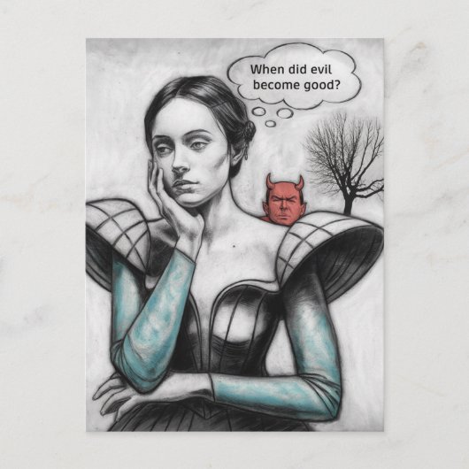 Wanneer werd het kwaad een goede vrouw die aan de briefkaart (Voorkant)