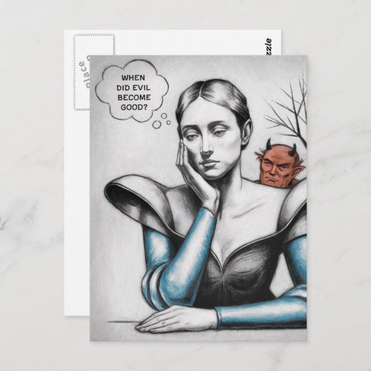 Wanneer werd het kwaad een goede vrouw die aan de  briefkaart (Voorkant / Achterkant)