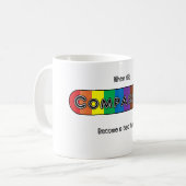 Wanneer werd medeleven iets slechts? koffiemok (Voorkant links)
