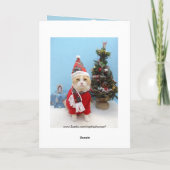 Wanneer wij apart op Kerstmis… Feestdagen Kaart (Achterkant)