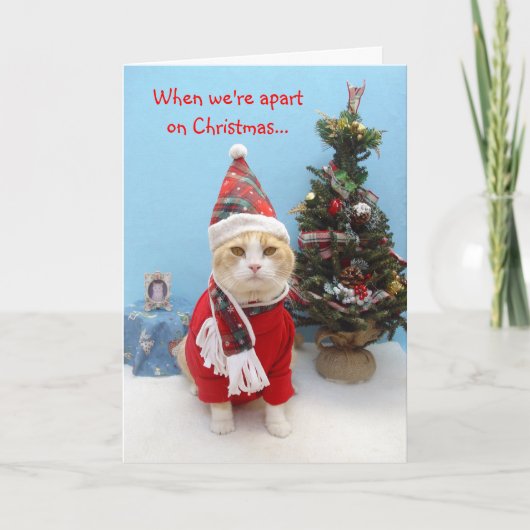 Wanneer wij apart op Kerstmis… Feestdagen Kaart (Voorkant)