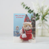 Wanneer wij apart op Kerstmis… zijn,… Feestdagenkaart (Staand voorkant)