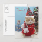 Wanneer wij apart op Kerstmis… zijn,… Feestdagenkaart (Voorkant / Achterkant)