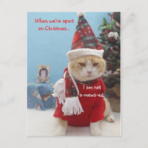 Wanneer wij apart op Kerstmis… zijn,… Feestdagenkaart