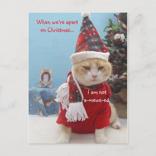 Wanneer wij apart op Kerstmis… zijn,… Feestdagenkaart (Voorkant)