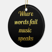 Wanneer woorden ontbreken spreekt de Muziek Inspir Keramisch Ornament (Links)