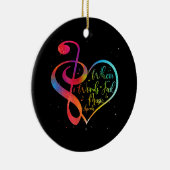 Wanneer woorden ontbreken spreekt Muziek Orchestra Keramisch Ornament (Rechts)