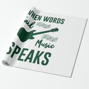 Wanneer woorden ontbreken, spreekt u over muziek cadeaupapier