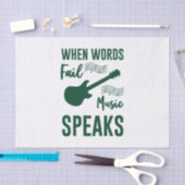 Wanneer woorden ontbreken, spreekt u over muziek tissuepapier (Craft)