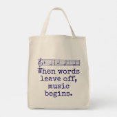 Wanneer woorden uit gaan - muziekprijsopgave tote bag (Achterkant)