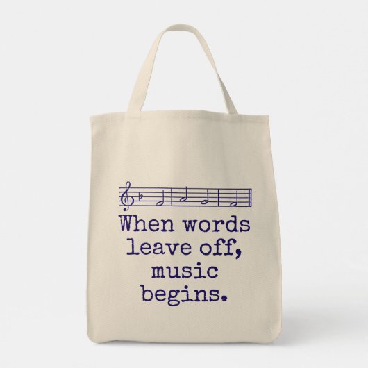 Wanneer woorden uit gaan - muziekprijsopgave tote bag (Achterkant)