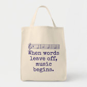 Wanneer woorden uit gaan - muziekprijsopgave tote bag (Voorkant)