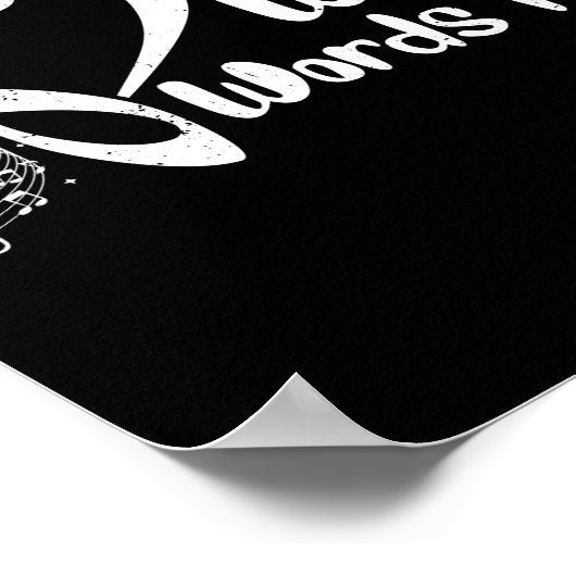 Wanneer Word mislukt, spreekt Word Musical Notes S Poster (Hoek)