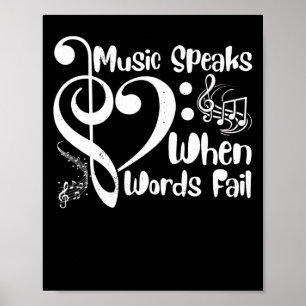 Wanneer Word mislukt, spreekt Word Musical Notes S Poster