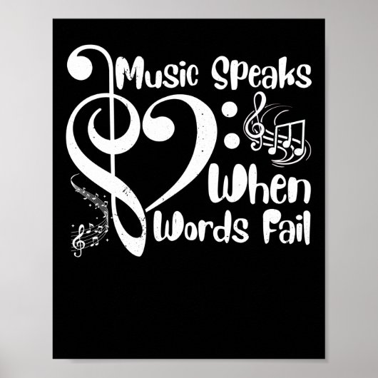 Wanneer Word mislukt, spreekt Word Musical Notes S Poster (Voorkant)