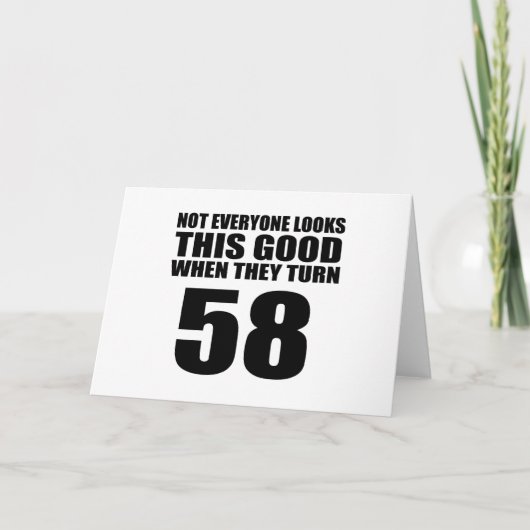 Wanneer zij Verjaardag 58 draaien Kaart (Voorkant)