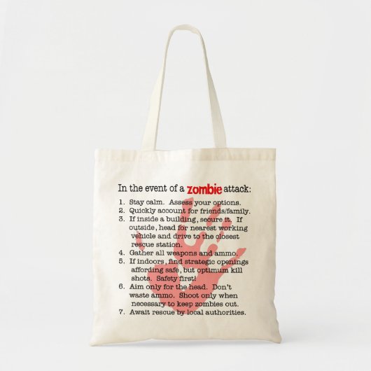 Wanneer Zombies aanvallen Tote Bag (Voorkant)