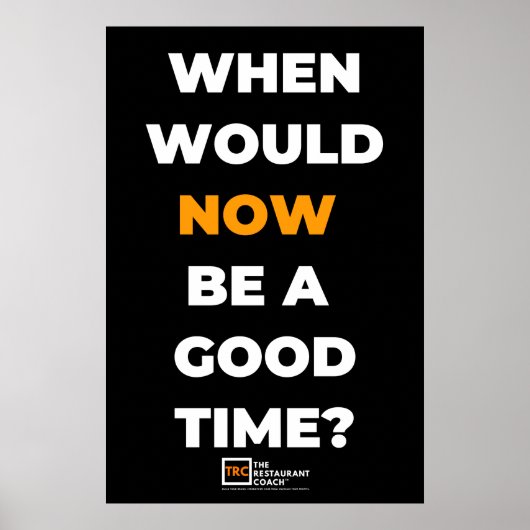 Wanneer zou NU Poster Black (Voorkant)