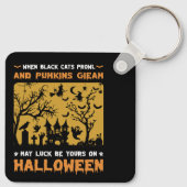 Wanneer zwarte katten roamen sleutelhanger (Achterkant)