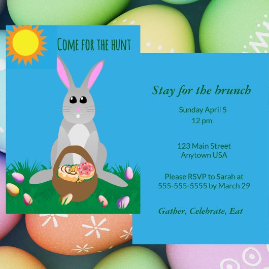 Wanordelijke Paasbrunch Kaart