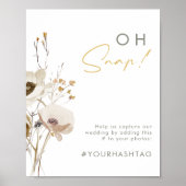 Wanordelijke Wilde Bloem Oeps Hashtag Poster (Voorkant)