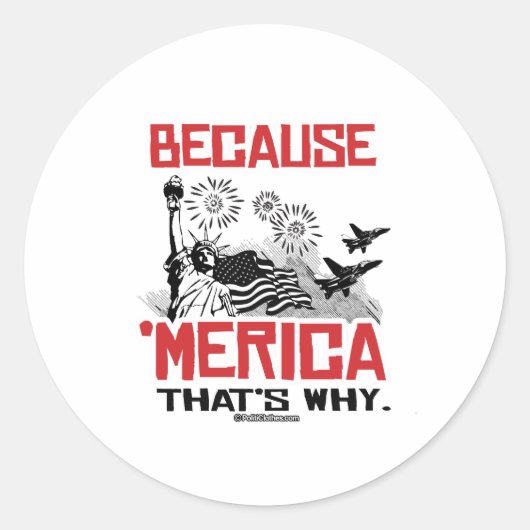 Want 'Amerika' is de reden Ronde Sticker (Voorkant)