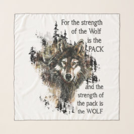 Want de kracht van de wolf is de roedel sjaal