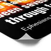 Want door genade ben je gered door het geloof poster (Hoek)