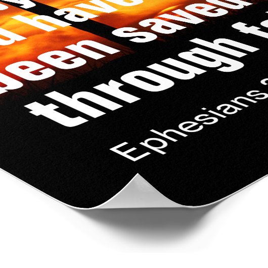 Want door genade ben je gered door het geloof poster (Hoek)