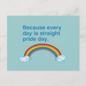 Want elke dag is Straight Pride dag Briefkaart (Voorkant)