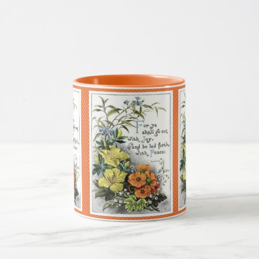 Want gij zult met blijdschap uitgaan mok (Midden)