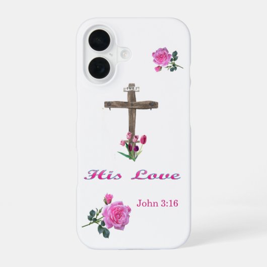 Want God had de wereld zo lief dat Hij zijn enige  iPhone 16 Hoesje (Achterkant)