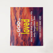 Want God had de wereld zo lief Kerk Wandkleed (Voorkant)