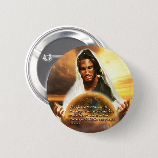 Want God heeft de Wereld Button liefgehad (Voorkant /achterkant)