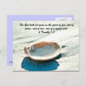 Want God heeft ons niet de geest van angst gegeven Briefkaart (Voorkant / Achterkant)