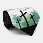 Want God hield zo van de wereld Christelijk kruis  Stropdas (Opgerold)