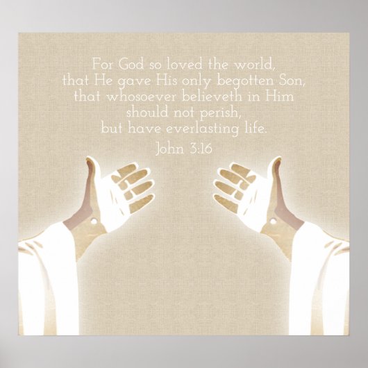 Want God hield zo van de wereld JOHANNES 3-16 Poster (Voorkant)